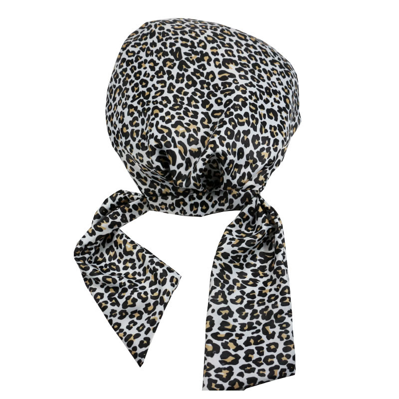 Shower Cap Waterproof Amazon Elastic Bow Black and White Stripes Shower Cap Female Yiwu Manufacturers Customizable Pattern