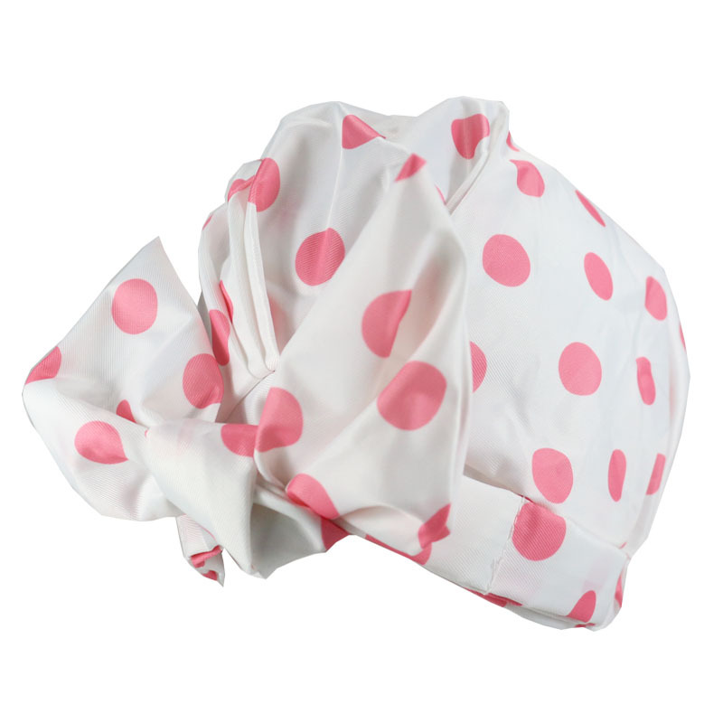 Shower Cap Waterproof Amazon Elastic Bow Black and White Stripes Shower Cap Female Yiwu Manufacturers Customizable Pattern