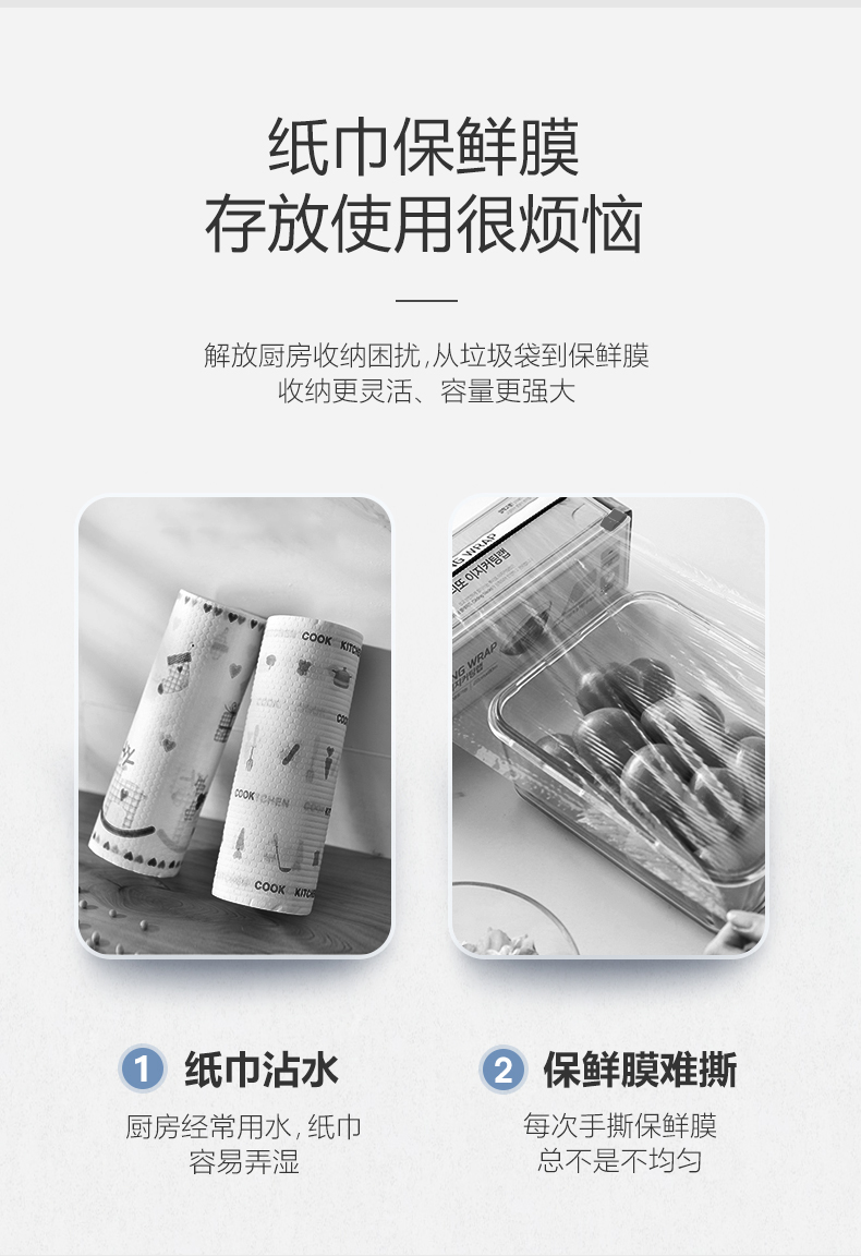 Plastic Wrap Cutter Wall-Mounted Household Multi-Function Plastic Wrap Tinfoil Cutting Box Storage Rack Cutter Cutting Machine Plastic Wrap Cutter Wall-Mounted Household Multi-Function Plastic Wrap Tinfoil Cutting Box Storage Rack Cutter Cutting Machine