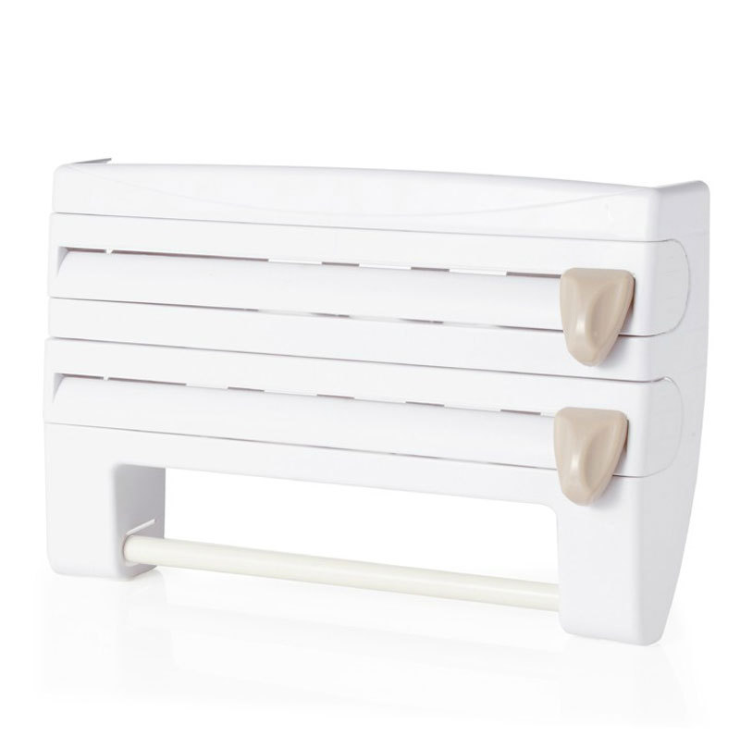 Refrigerator Wall-Mounted Punch-Free Plastic Wrap Cutter