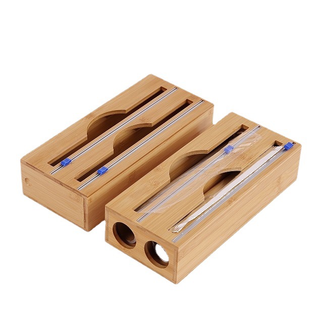 Packaging Dispenser with Cutter Aluminized Paper Plastic Wrap Dispenser Kitchen Drawer Wall Hanging Storage Storage Box