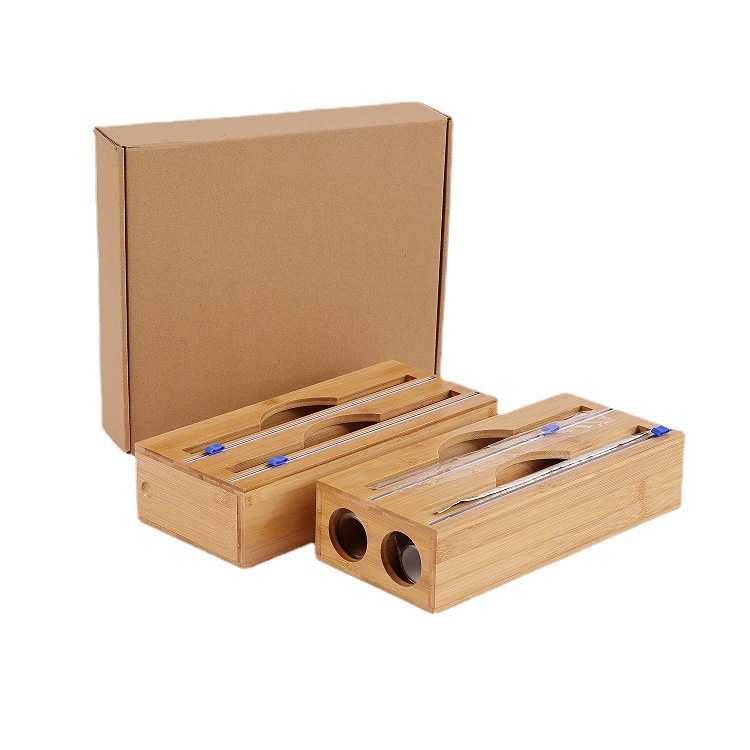 Packaging Dispenser with Cutter Aluminized Paper Plastic Wrap Dispenser Kitchen Drawer Wall Hanging Storage Storage Box