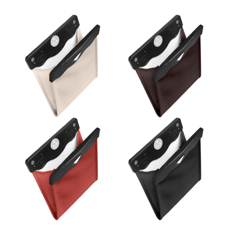Car Trash Can Car Storage Bag for Car Interior Hanging Creative Fashion Adhesive Storage LED Light Garbage Bag