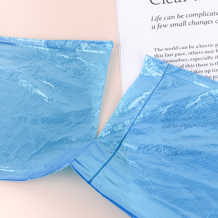 Single Roll Flat Mouth Garbage Bag Factory Wholesale Continuous Roll Point Break Plastic Bag Disposable Color Black Garbage Bag