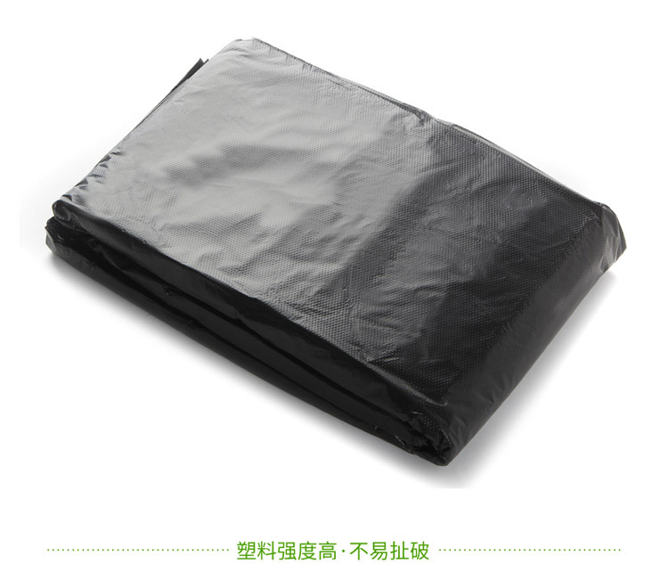 Large Garbage Bag Large Thickened Large Size Black Hotel Property and Sanitation Flat Mouth Plastic Bag Disposable