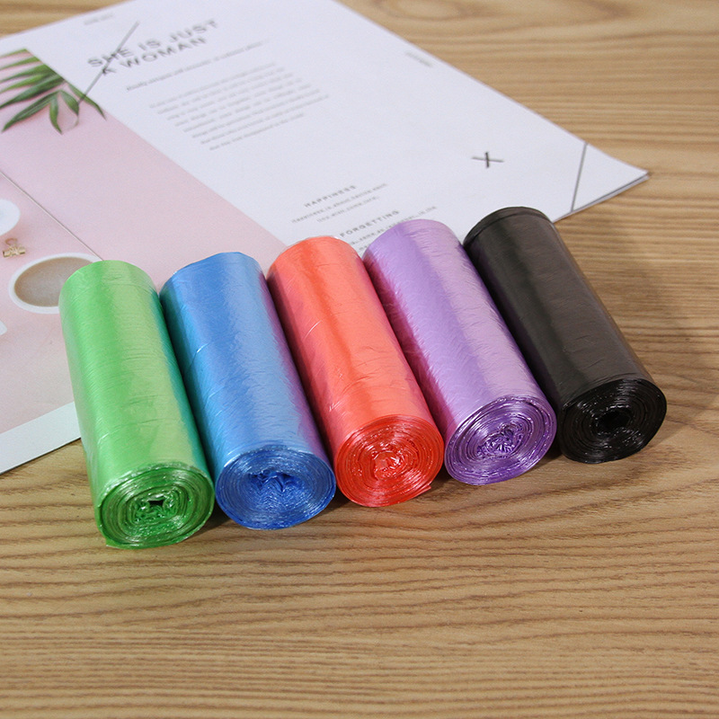 Garbage Bag Household Vest Portable Garbage Bag in Multiple Colors Rolling Garbage Bag Portable Plastic Bag