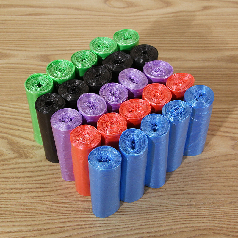 Garbage Bag Household Vest Portable Garbage Bag in Multiple Colors Rolling Garbage Bag Portable Plastic Bag