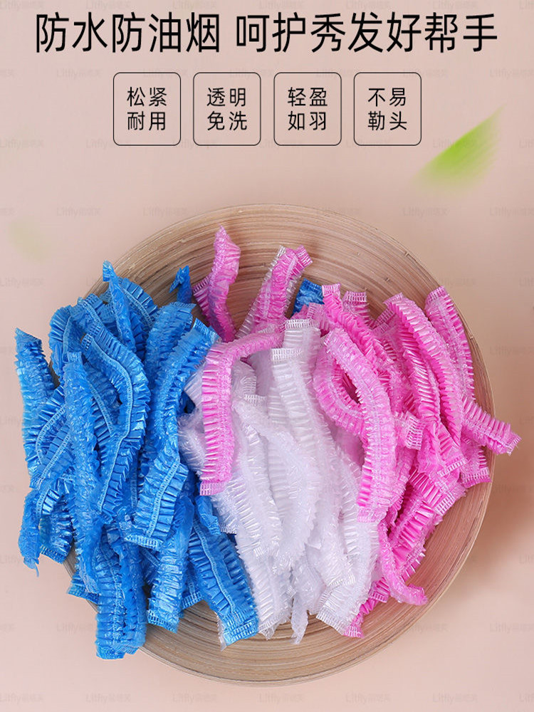 Disposable Shower Cap 100 PCs Plastic Waterproof Headgear Transparent Hotel Hair Dyeing Strip Shower Cap PE Plastic Wrap Cover Disposable Shower Cap 100 PCs Plastic Waterproof Headgear Transparent Hotel Hair Dyeing Strip Shower Cap PE Plastic Wrap Cover