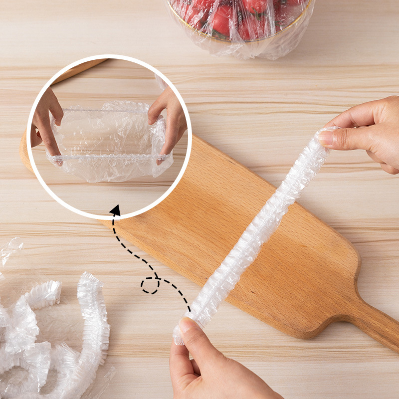 Food Grade Elastic Mouth Plastic Wrap Cover Fresh Cover Sets Disposable FreshKeeping Cover Size Bowl Cover Universal