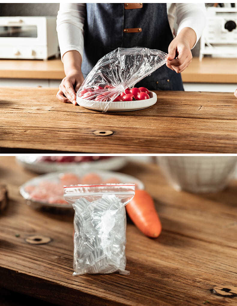 Food Grade Elastic Mouth Plastic Wrap Cover Fresh Cover Sets Disposable FreshKeeping Cover Size Bowl Cover Universal