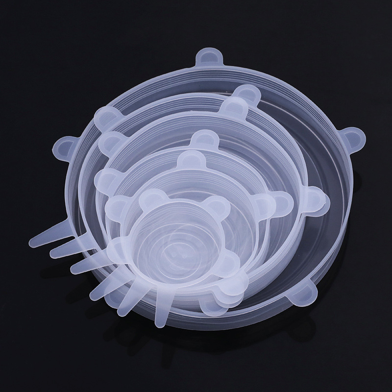 Standard Silicone SixPiece Set FreshKeeping Cover Stretching Bowl Cover Refrigerator Microwave Oven Sealing Plastic Wrap