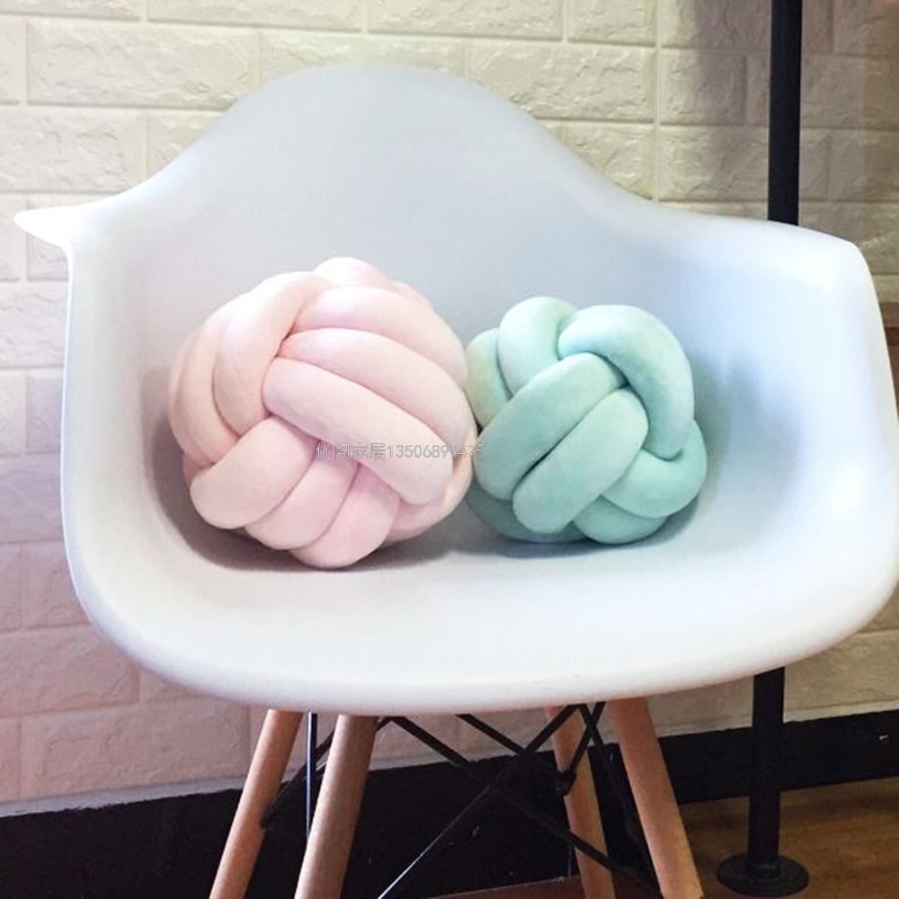 Youge Ins Popular Knot Ball Chinese Knot 3 Shares Knotted Pillow National Life Same Plush Toy