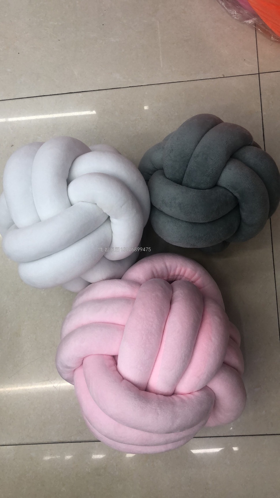 Youge Ins Popular Knot Ball Chinese Knot 3 Shares Knotted Pillow National Life Same Plush Toy Youge Ins Popular Knot Ball Chinese Knot 3 Shares Knotted Pillow National Life Same Plush Toy