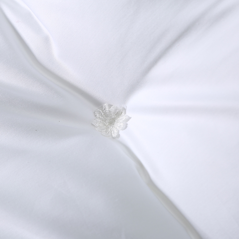 Factory Direct Sales Hotel Three-Dimensional Partition Double-Layer Neck Protection Super Soft Feather Fabric Pillow Headrest Wholesale a Pair of High Pillows