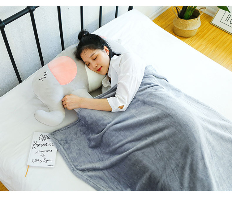 New Creative Sitting Dog Plush Toy Girls' Long Sleeping Pillow Blanket Two-in-One Doll Wholesale New Creative Sitting Dog Plush Toy Girls' Long Sleeping Pillow Blanket Two-in-One Doll Wholesale