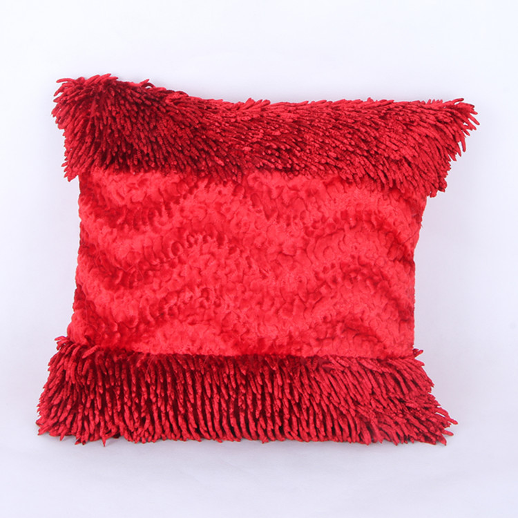New Nordic Style Solid Color Stitching Wave Pattern Tassel Pillowcase Fashion Winter Throw Pillowcase Sofa Cushion Case