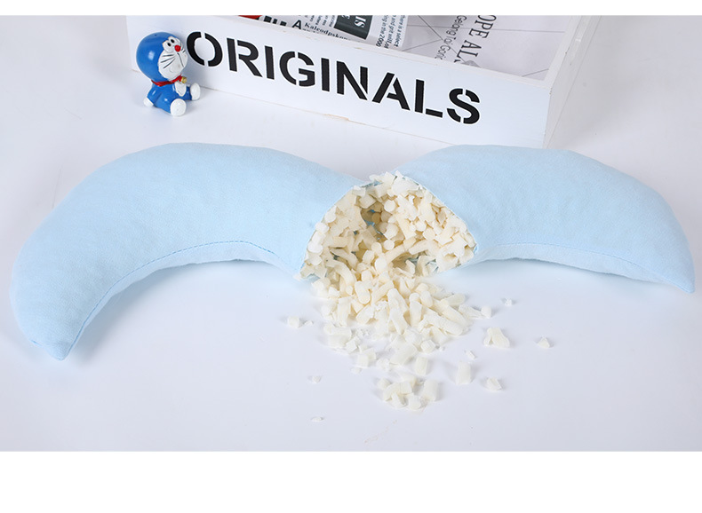 Baby Pillow Newborn 0-1 Years Old Baby Supplies Anti-Deviation Head Latex Baby Pillow Color Cotton Pillow Wholesale