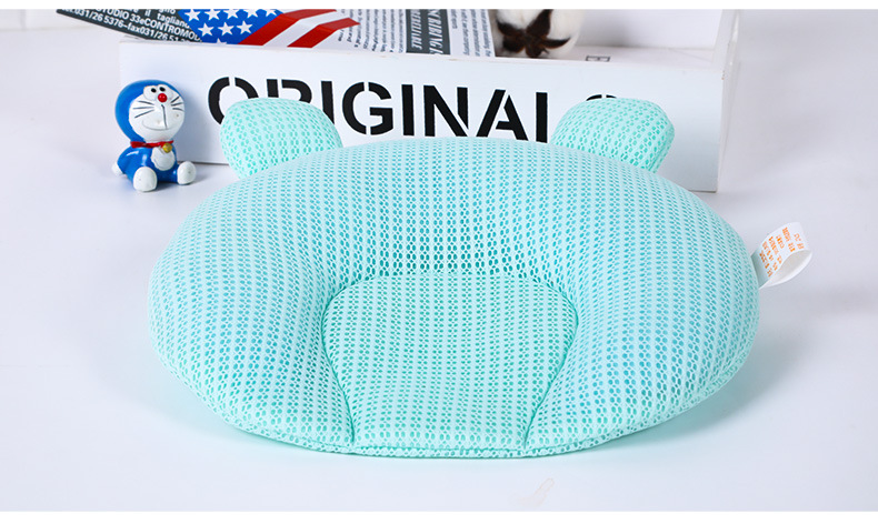 Baby Pillow Newborn 0-1 Years Old Baby Supplies Anti-Deviation Head Latex Baby Pillow Color Cotton Pillow Wholesale