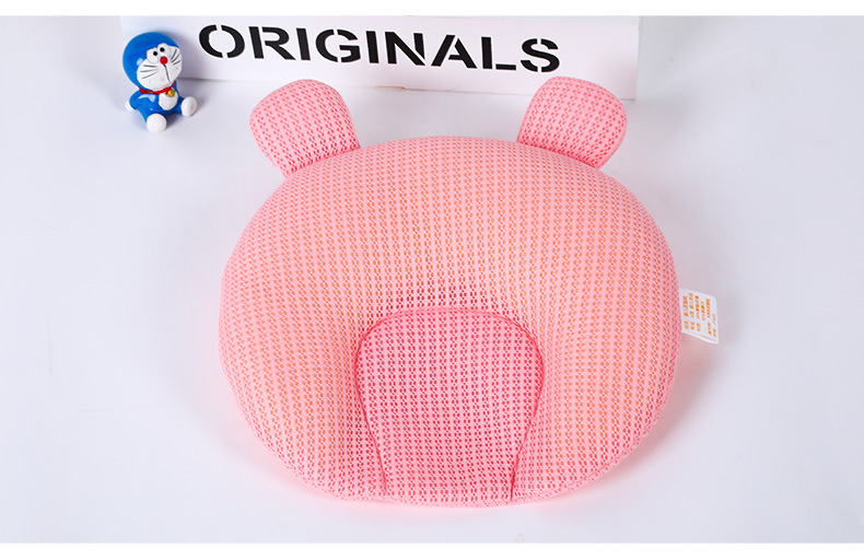 Baby Pillow Newborn 0-1 Years Old Baby Supplies Anti-Deviation Head Latex Baby Pillow Color Cotton Pillow Wholesale