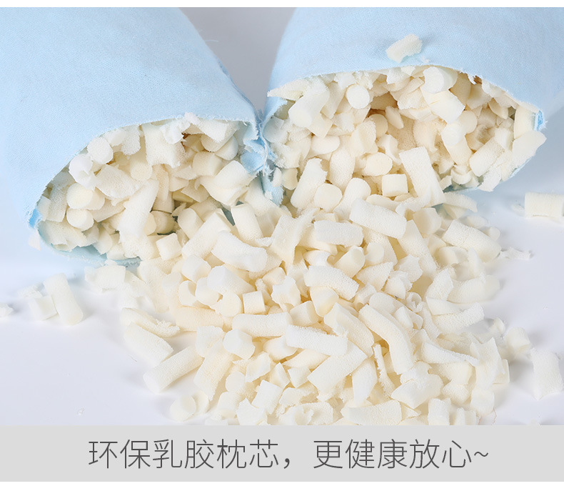 Baby Pillow Newborn 0-1 Years Old Baby Supplies Anti-Deviation Head Latex Baby Pillow Color Cotton Pillow Wholesale