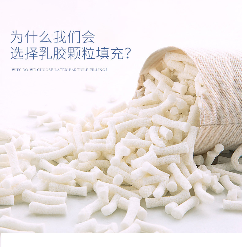 Baby Pillow Newborn 0-1 Years Old Baby Supplies Anti-Deviation Head Latex Baby Pillow Color Cotton Pillow Wholesale