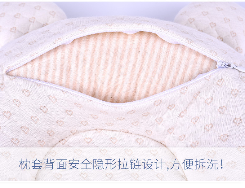 Baby Pillow Newborn 0-1 Years Old Baby Supplies Anti-Deviation Head Latex Baby Pillow Color Cotton Pillow Wholesale