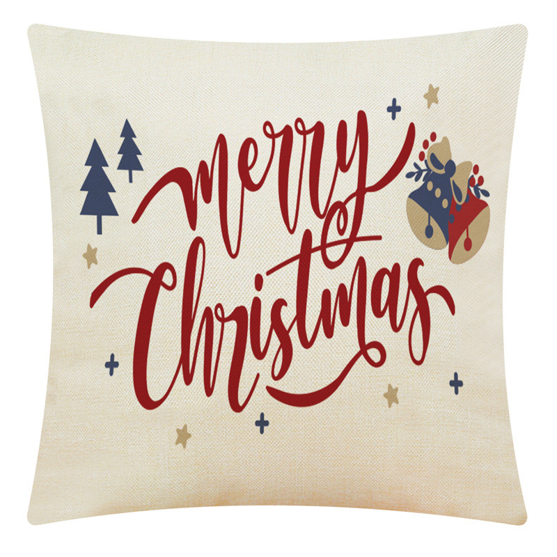 Christmas Letter Home Cotton and Linen Cushion Case Car Cushion Sofa Cushion Christmas Letter Home Cotton and Linen Cushion Case Car Cushion Sofa Cushion