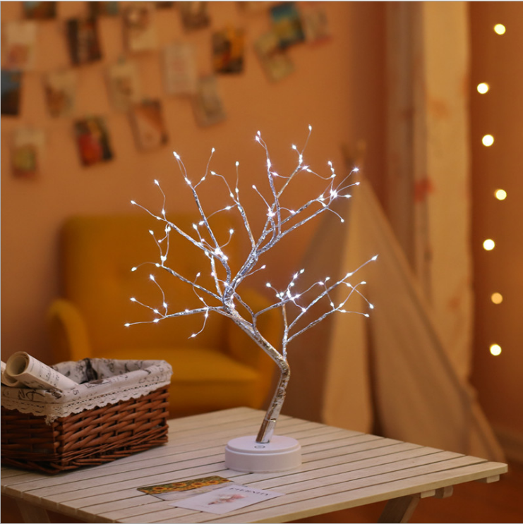 Battery Box Branch Lamp Indoor Hotel LED Artificial Tree Lights Photography Props 20 Head Christmas Decoration Branch Light