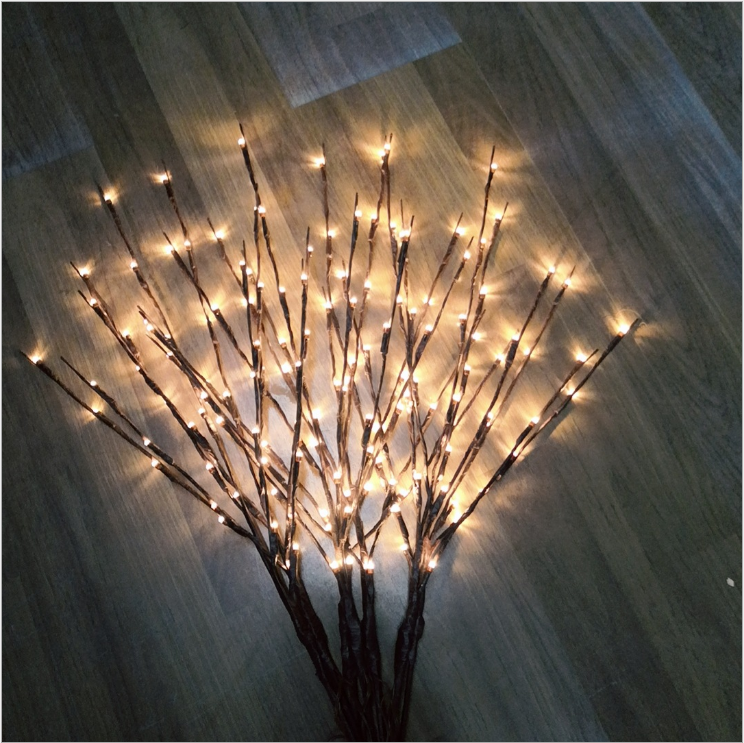 Battery Box Branch Lamp Indoor Hotel LED Artificial Tree Lights Photography Props 20 Head Christmas Decoration Branch Light