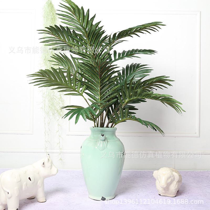 Plant Wall Accessories Small Coconut Leaf Areca Palm Simulation Palm Tree Bonsai Decoration Kwai Tree Artificial Tree