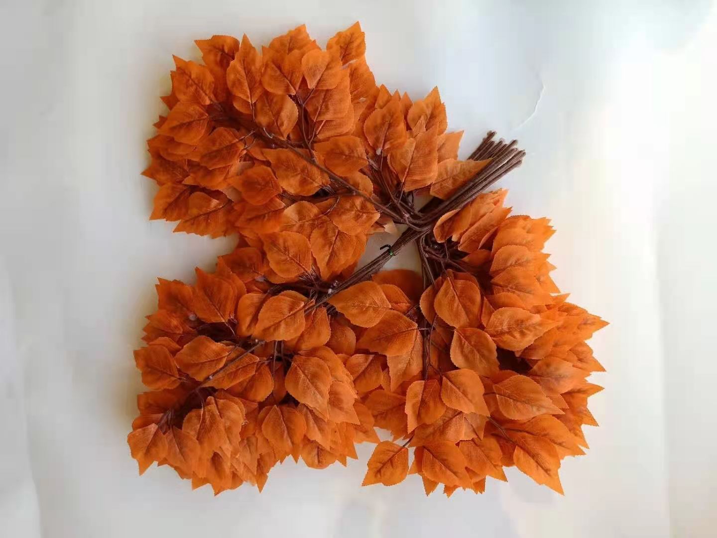 Imitate Leaves Red Maple Leaf Fake Tree Leaves Indoor Artificial Tree Decoration Plastic Branches Garden Landscape Green Leaf Decoration