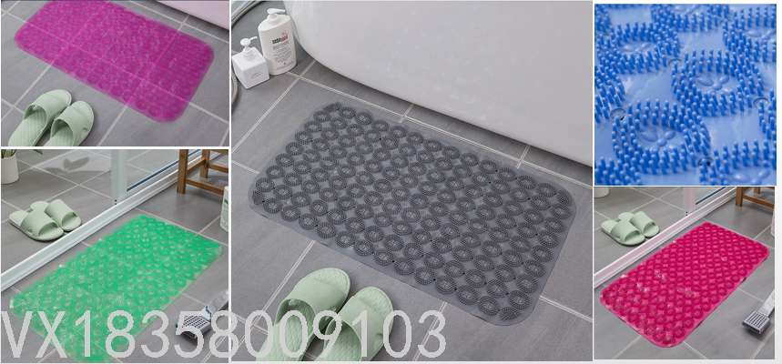 New Bathroom Non-Slip Mat Bathroom Bath Mat Shower Room Floor Mat Bathtub Mat Water Insulation Mat Flower-Shaped Scrubbing Brush