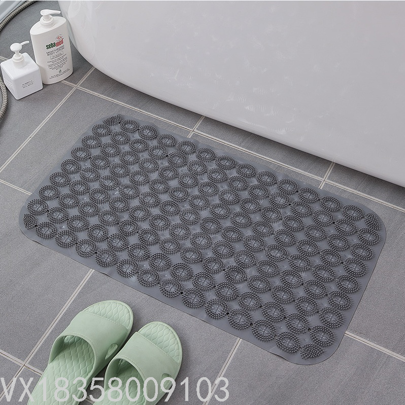 New Bathroom Non-Slip Mat Bathroom Bath Mat Shower Room Floor Mat Bathtub Mat Water Insulation Mat Flower-Shaped Scrubbing Brush