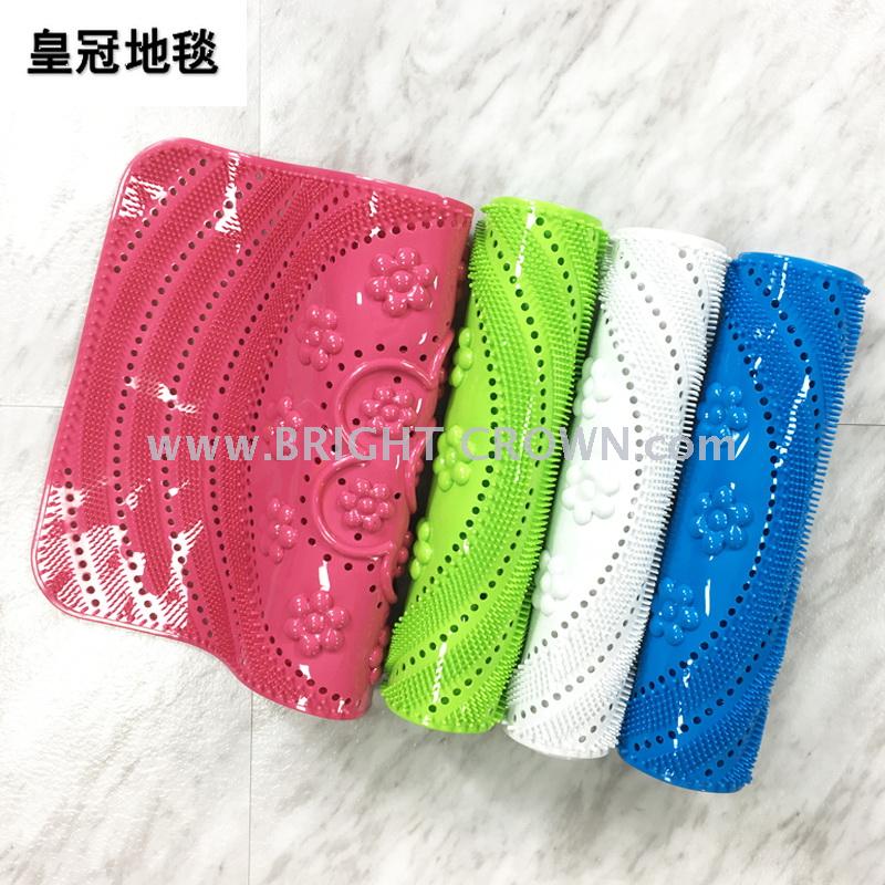 Odorless and environmentally friendly PVC bathroom mat bath massage pad bathroom bathtub mat with suction cups