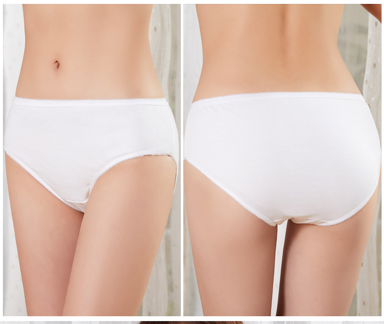 Disposable Underwear Women's White Lace Sterilization Four-Rib Cotton Underwear Independent Packaging EO Sterilization Disposable Underwear Women's White Lace Sterilization Four-Rib Cotton Underwear Independent Packaging EO Sterilization