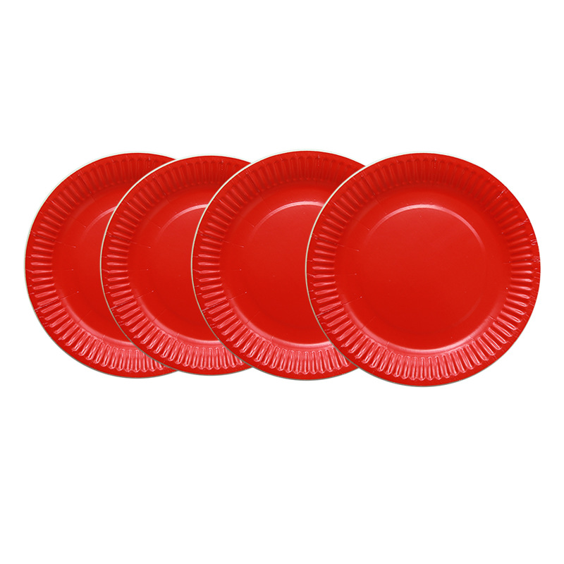 7 \\\" Solid color paper tray Children DIY Disposable color Circular Monochrome paper tray Drawing Paper tray
