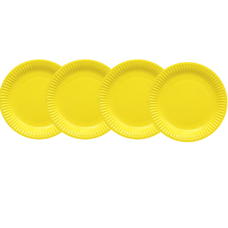7 \\\&#034; Solid color paper tray Children DIY Disposable color Circular Monochrome paper tray Drawing Paper tray