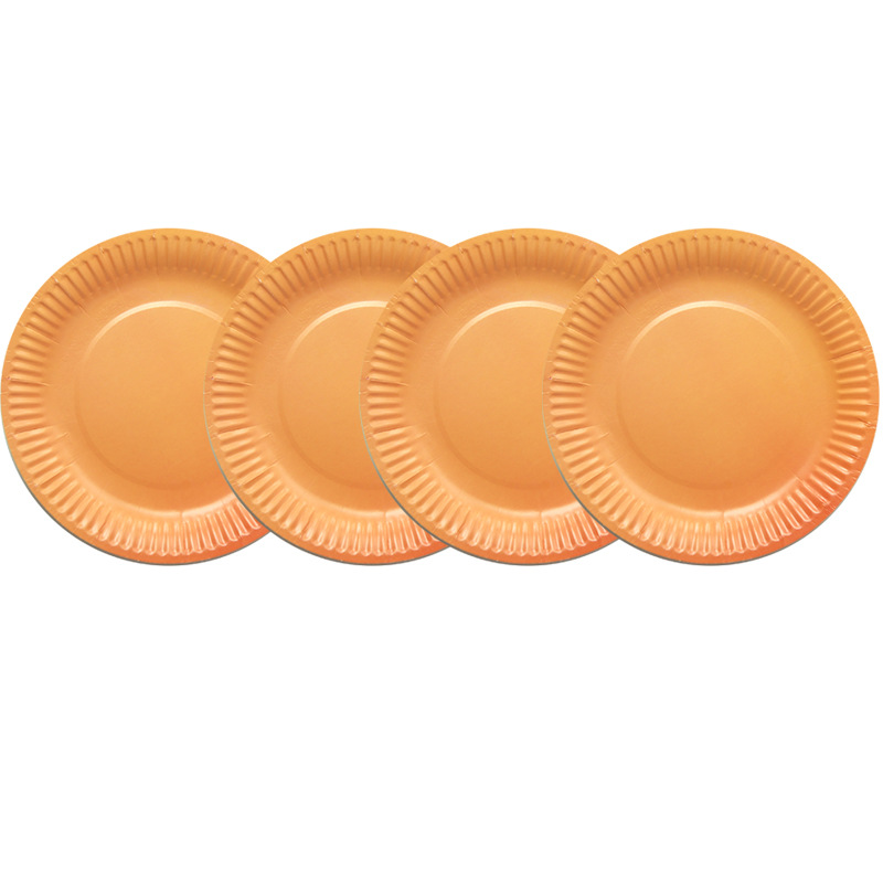 7 \\\" Solid color paper tray Children DIY Disposable color Circular Monochrome paper tray Drawing Paper tray