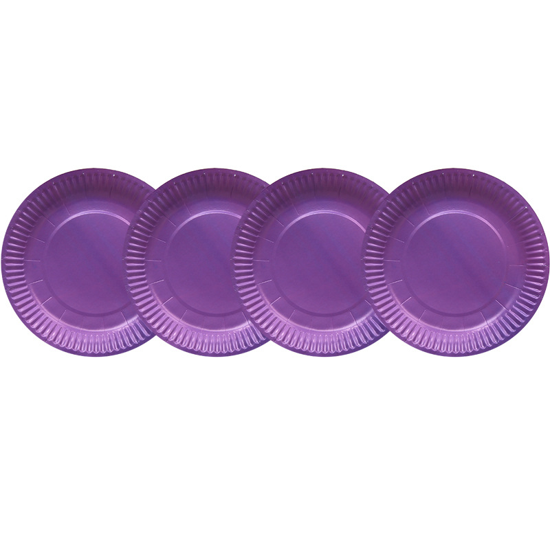 7 \\\" Solid color paper tray Children DIY Disposable color Circular Monochrome paper tray Drawing Paper tray