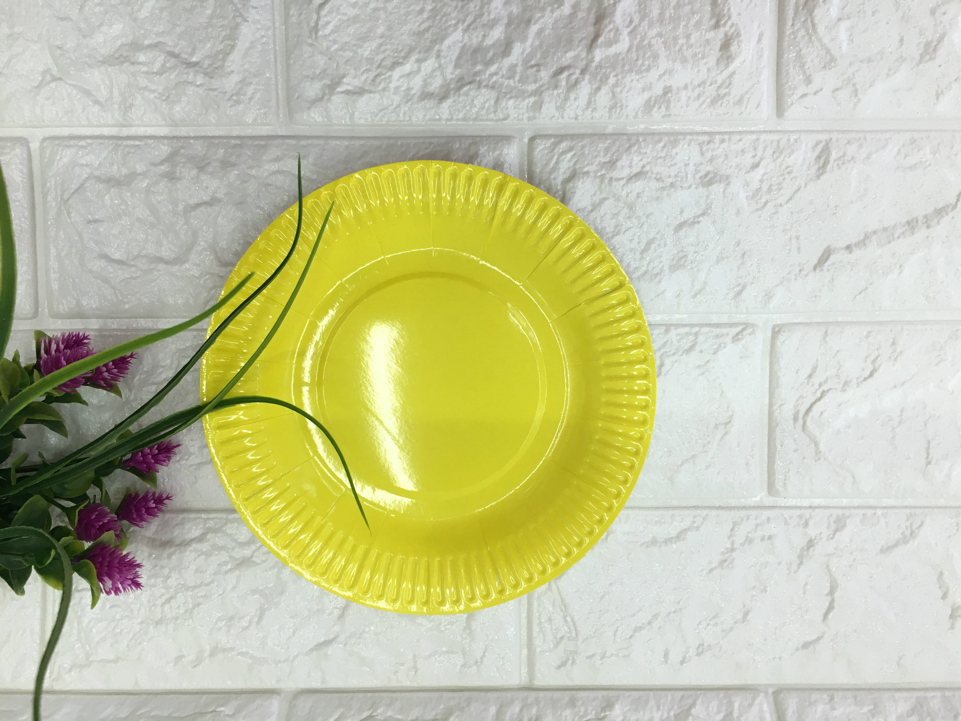 7 \\\" Solid color paper tray Children DIY Disposable color Circular Monochrome paper tray Drawing Paper tray