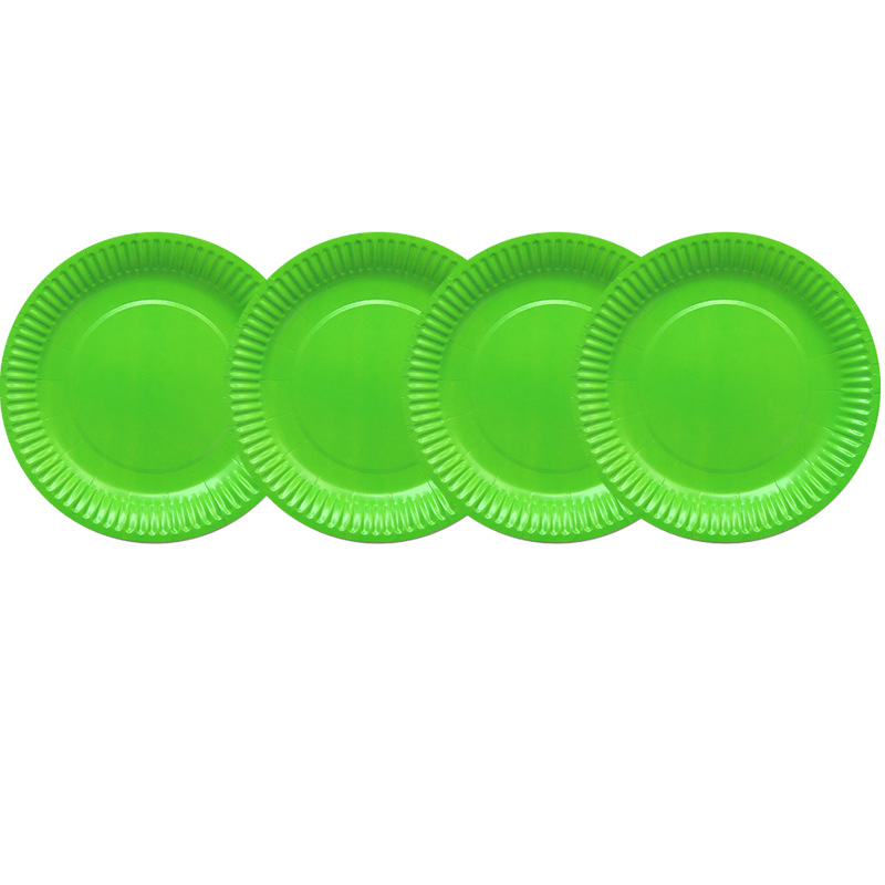7 \\\" Solid color paper tray Children DIY Disposable color Circular Monochrome paper tray Drawing Paper tray