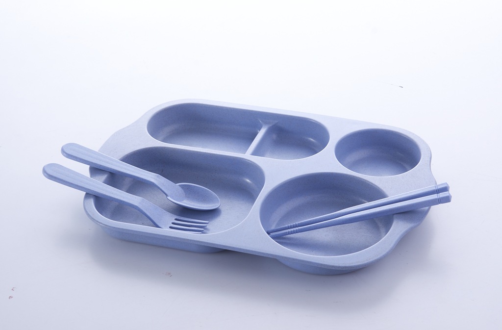 Wheat Kindergarten Dinner Plate Environmental Protection Children's Tableware Student Tray Bowl Dish & Plate Set Creative Gifts Custom Logo Wheat Kindergarten Dinner Plate Environmental Protection Children's Tableware Student Tray Bowl Dish & Plate Set Creative Gifts Custom Logo