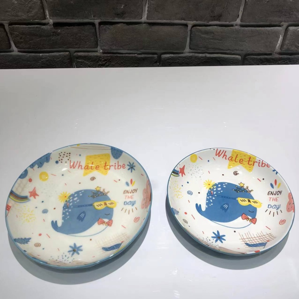 Hand-Painted Tableware Ceramic Plate Bowl Dish Soup Bowl Baking Tray Series Home Use Supermarket Promotional Gifts