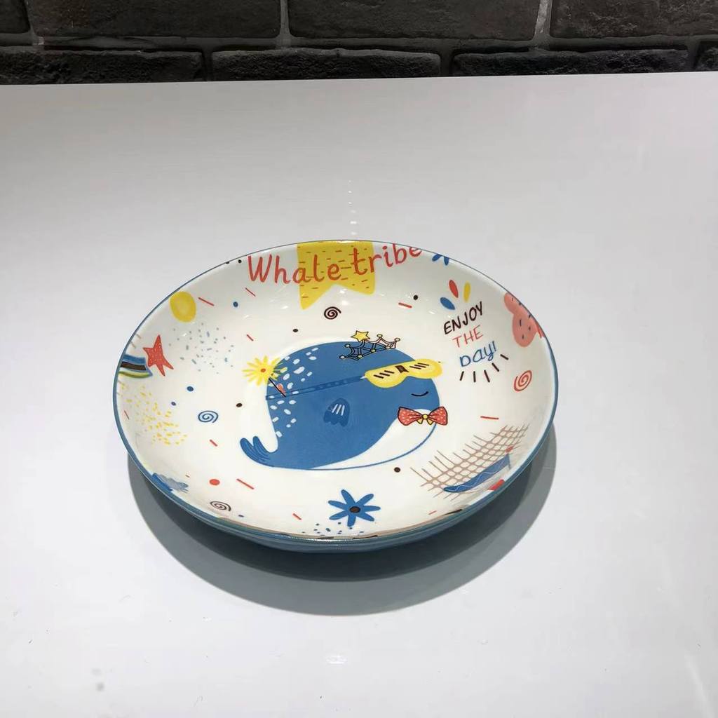 Hand-Painted Tableware Ceramic Plate Bowl Dish Soup Bowl Baking Tray Series Home Use Supermarket Promotional Gifts