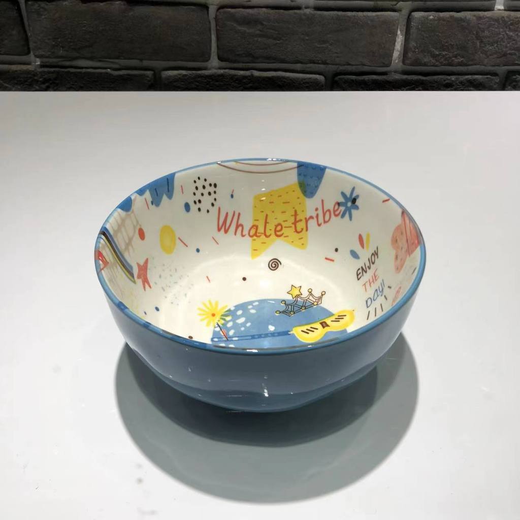 Hand-Painted Tableware Ceramic Plate Bowl Dish Soup Bowl Baking Tray Series Home Use Supermarket Promotional Gifts
