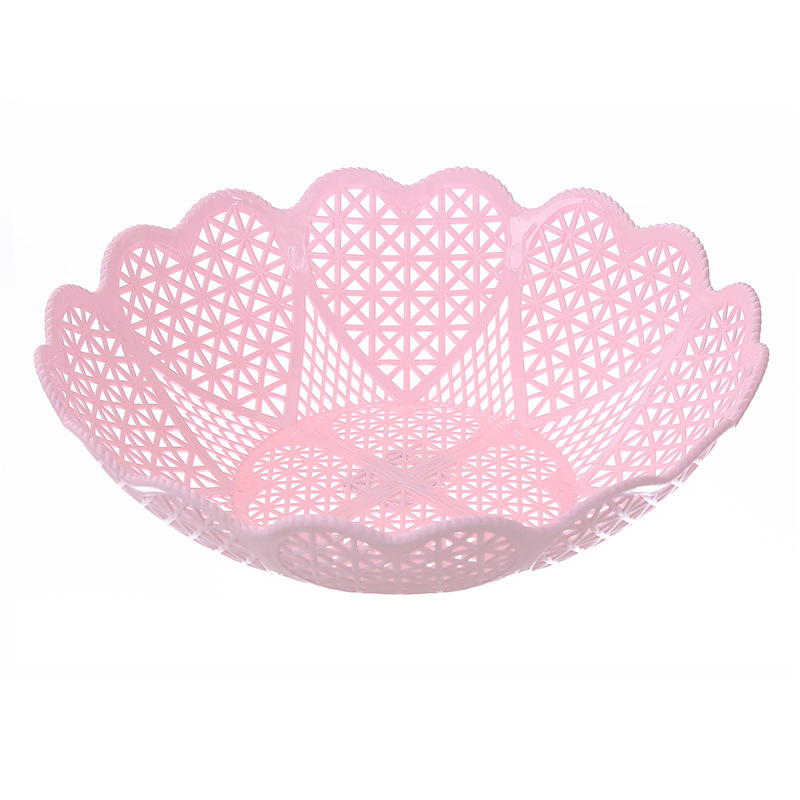 Candy color hollow-out lace creative snack Candy tray dry fruit bowl plastic fruit bowl