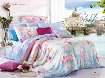 100%-double-sided 40 silk four piece bedding set gel