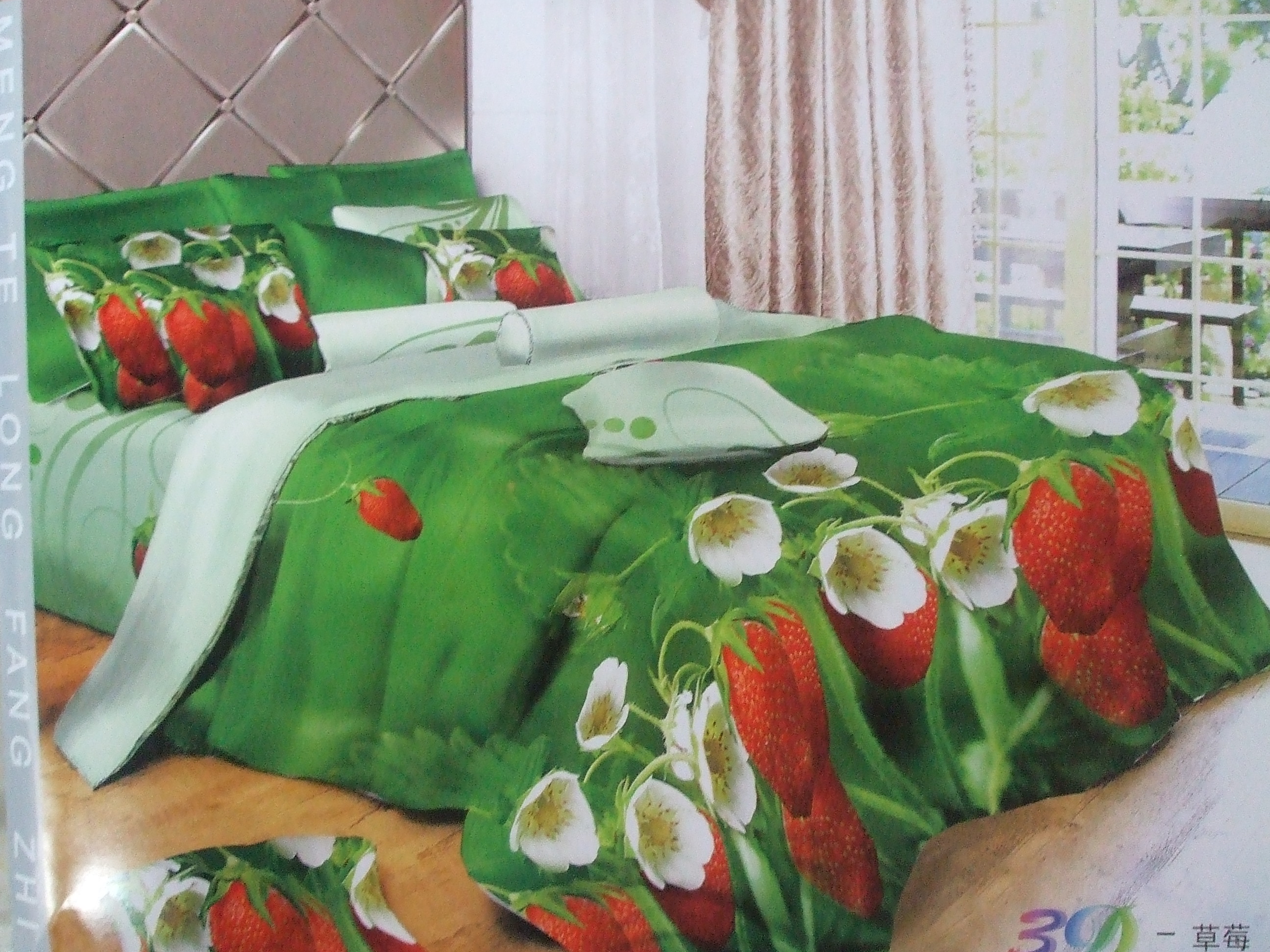 Snow pigeon 3D Twill large reactive printed 1.5 1.8 m bed bedding set of four factory direct-_-love rose