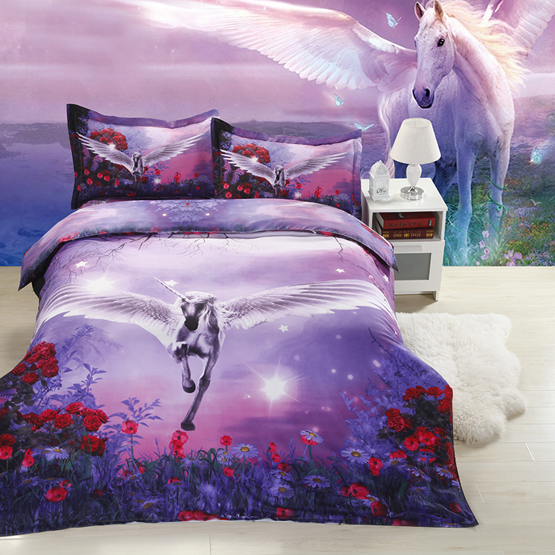 Twill 3D printed wedding supplies four-piece bedding set Twill 3D printed wedding supplies four-piece bedding set