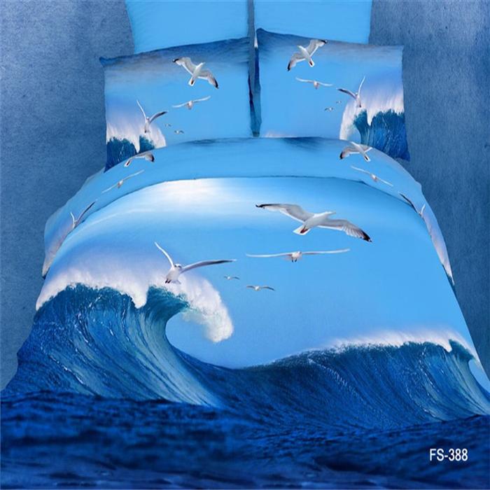 Snow Pigeon 4-pc 5D activity cotton stereoscopic 3 d version painting bedding set manufacturers selling
